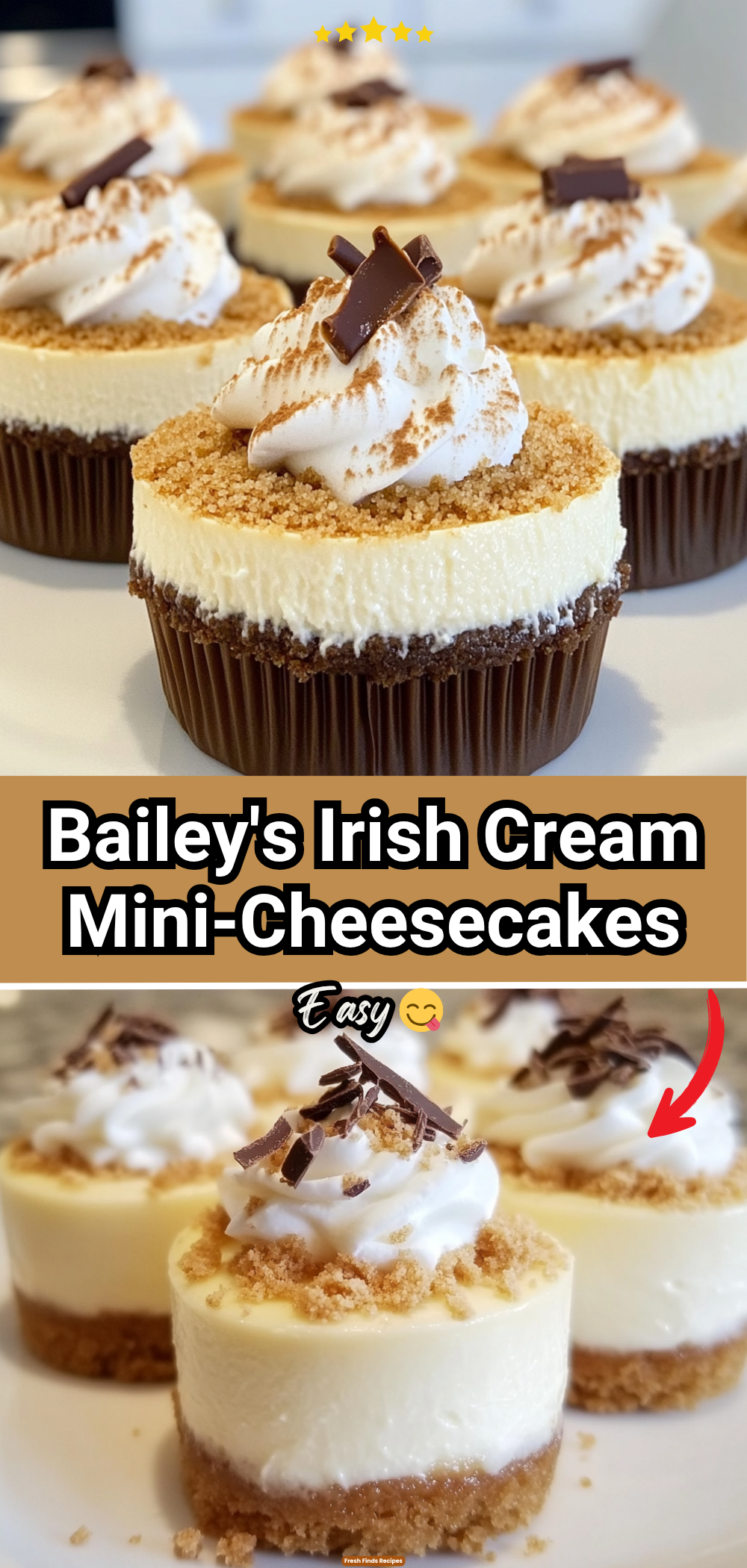 Bailey\'s Irish Cream Mini-Cheesecakes