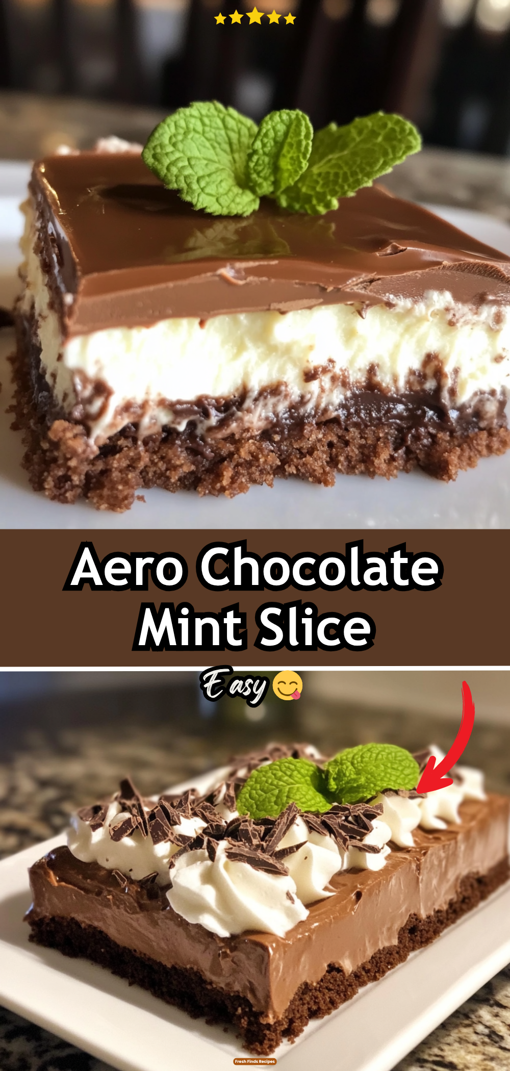 Aero Chocolate Mint Slice