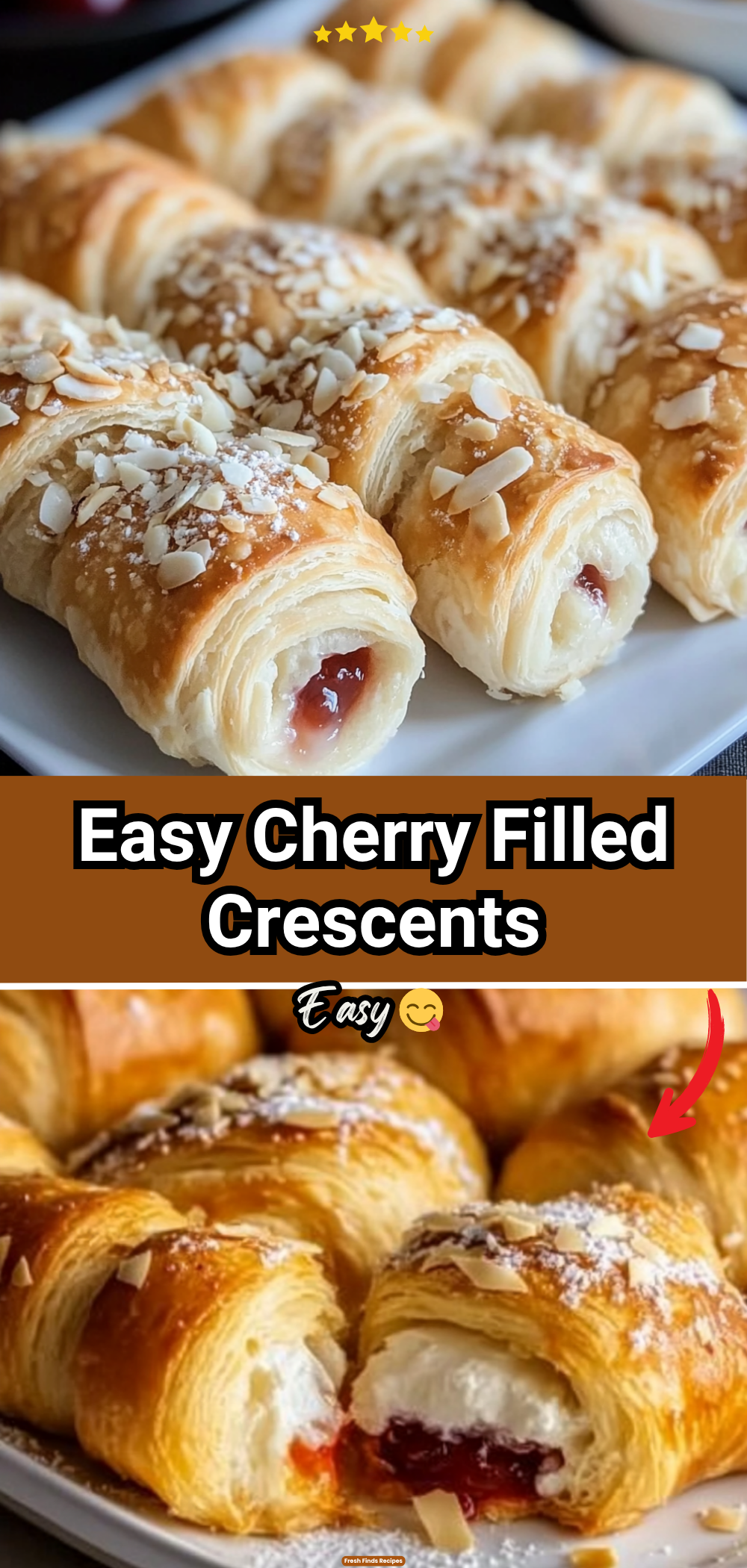 Easy Cherry Filled Crescents