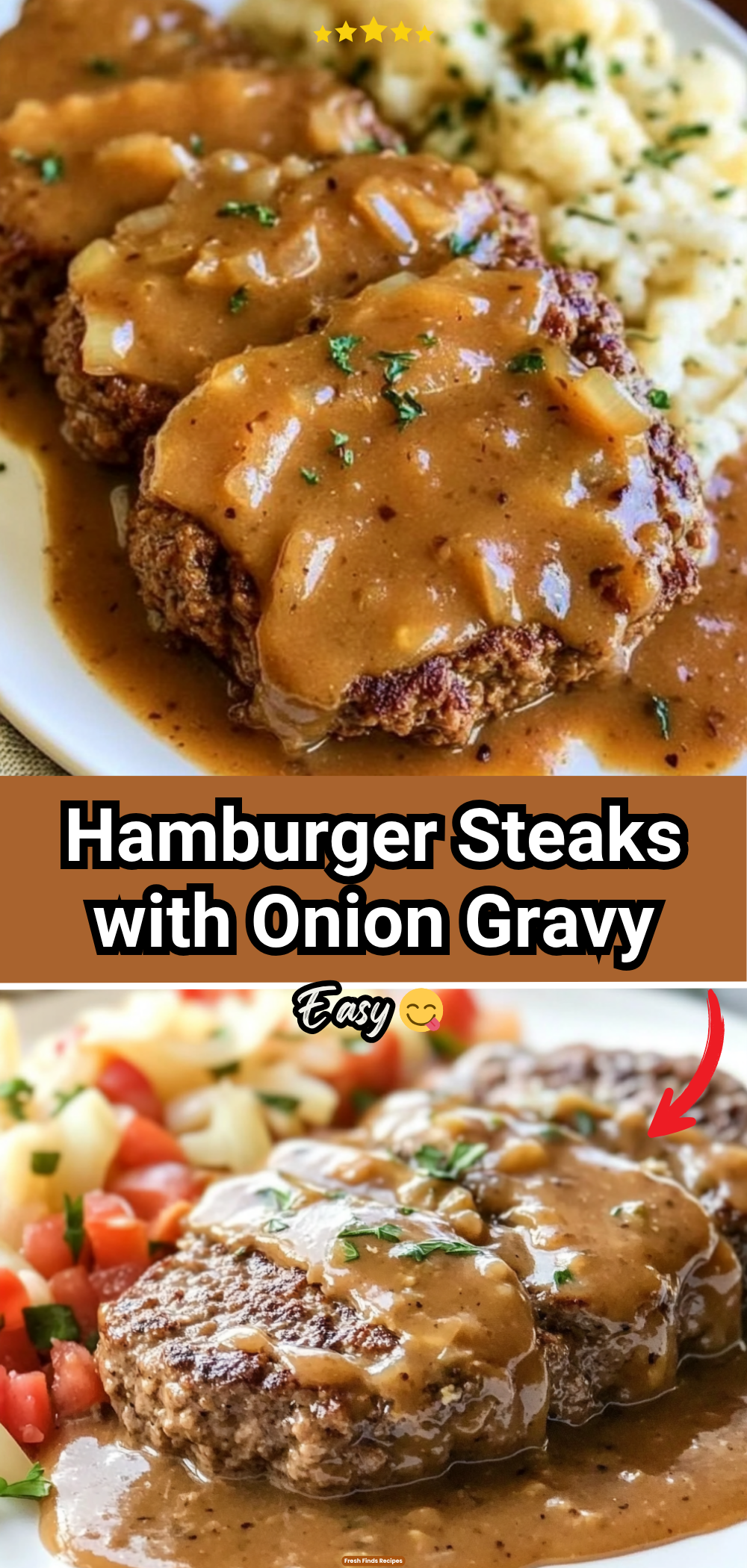 Hamburger Steaks with Onion Gravy