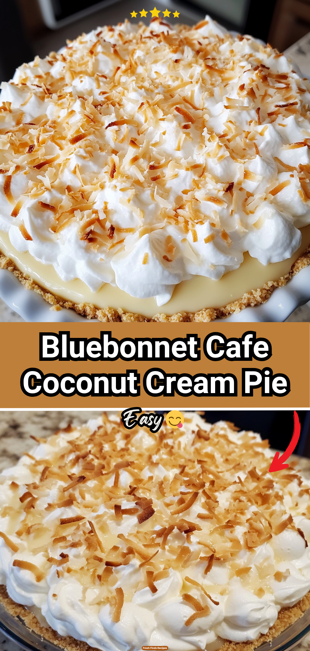 Bluebonnet Cafe Coconut Cream Pie
