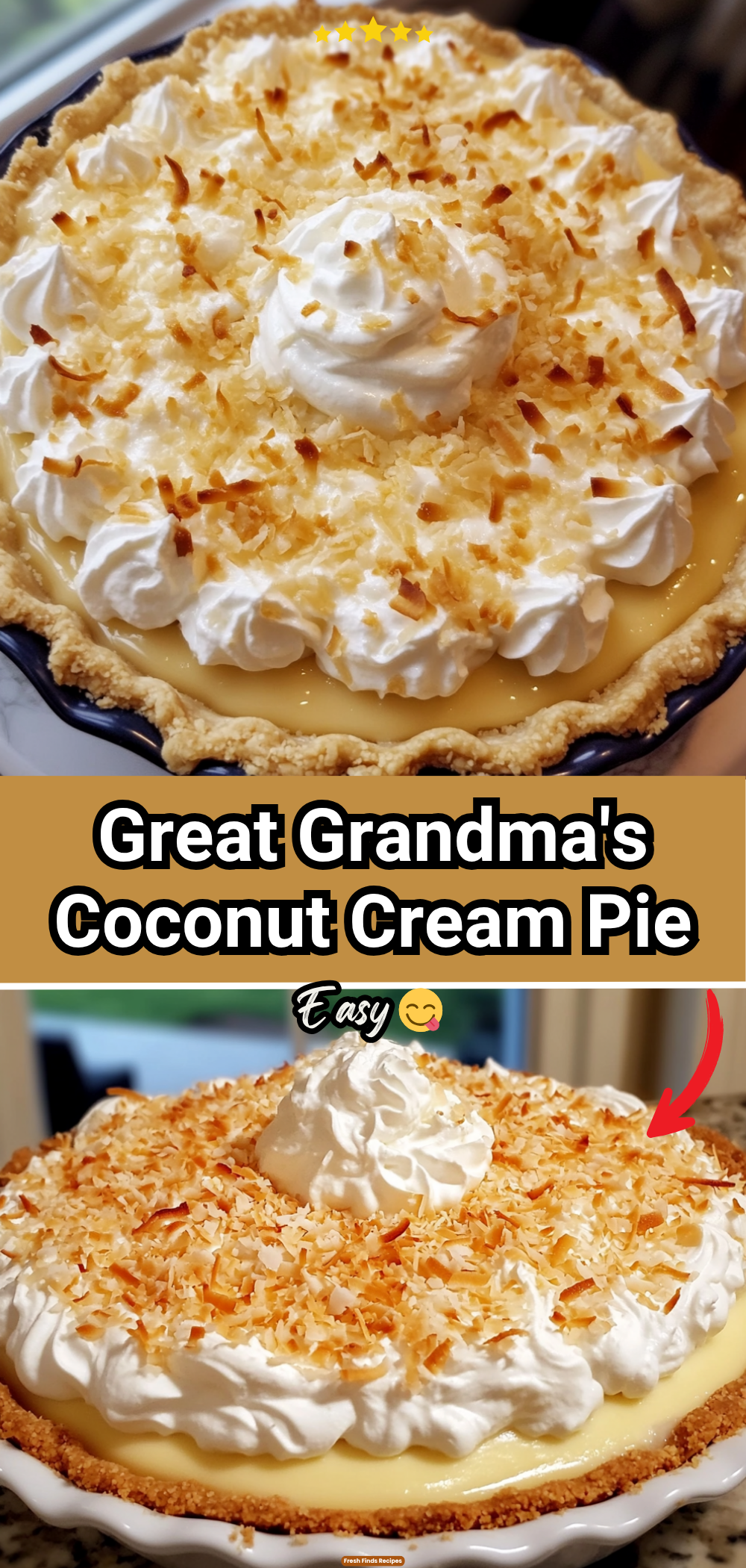Great Grandma\'s Coconut Cream Pie