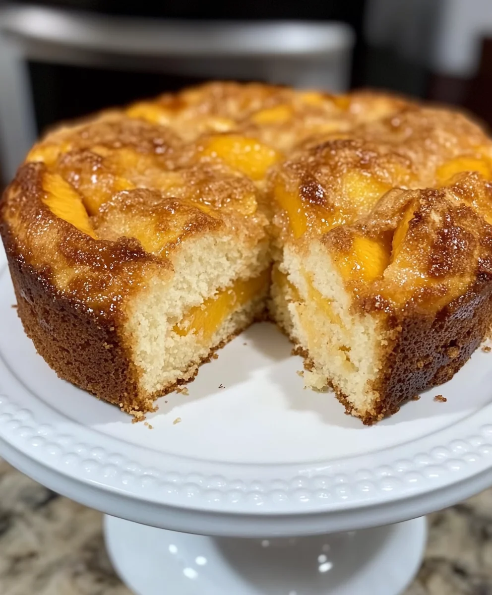 Vanilla Peach Coffee Cake 33 Vanilla Peach Coffee Cake