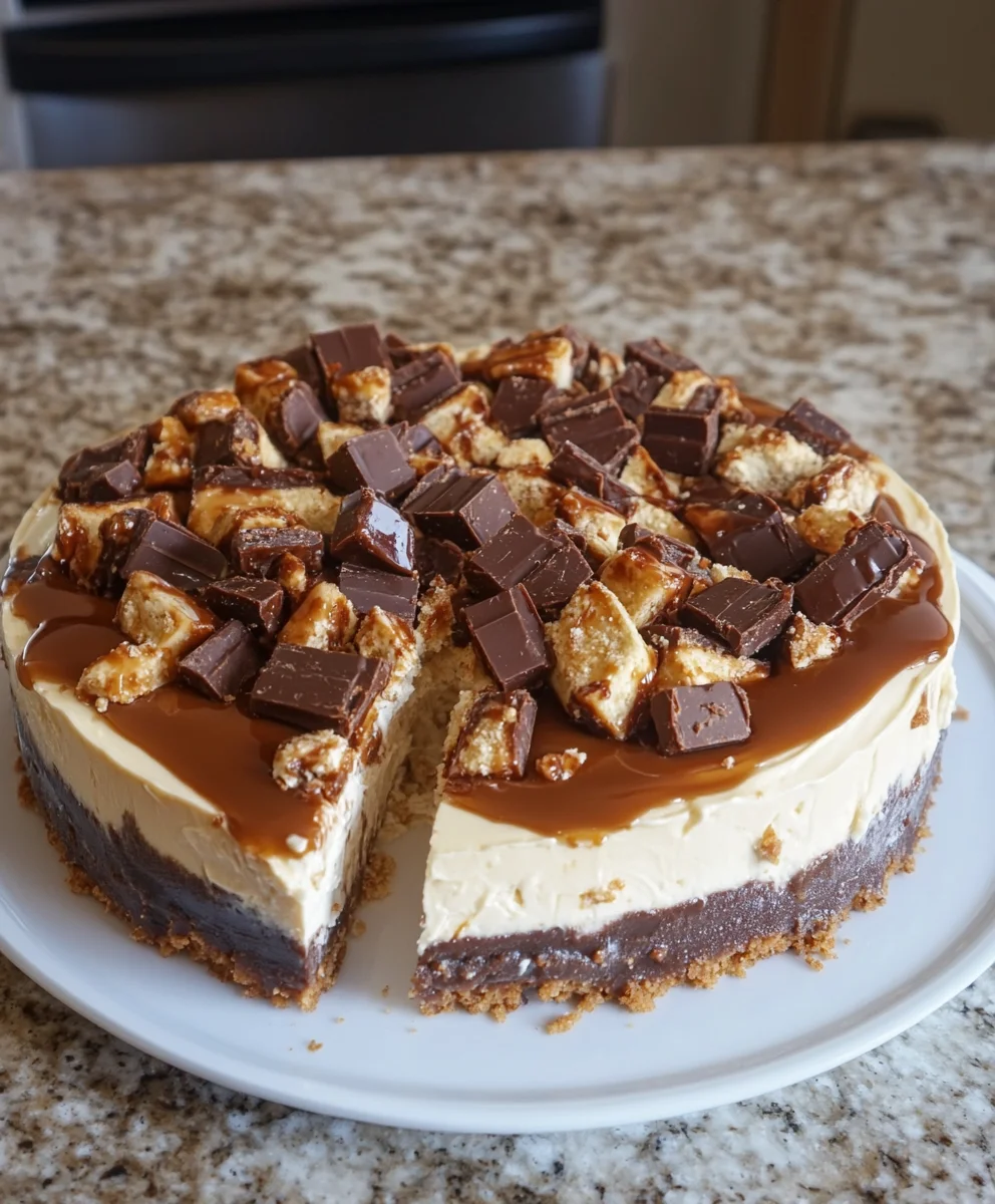 No Bake Snickers Cheesecake 27 No Bake Snickers Cheesecake