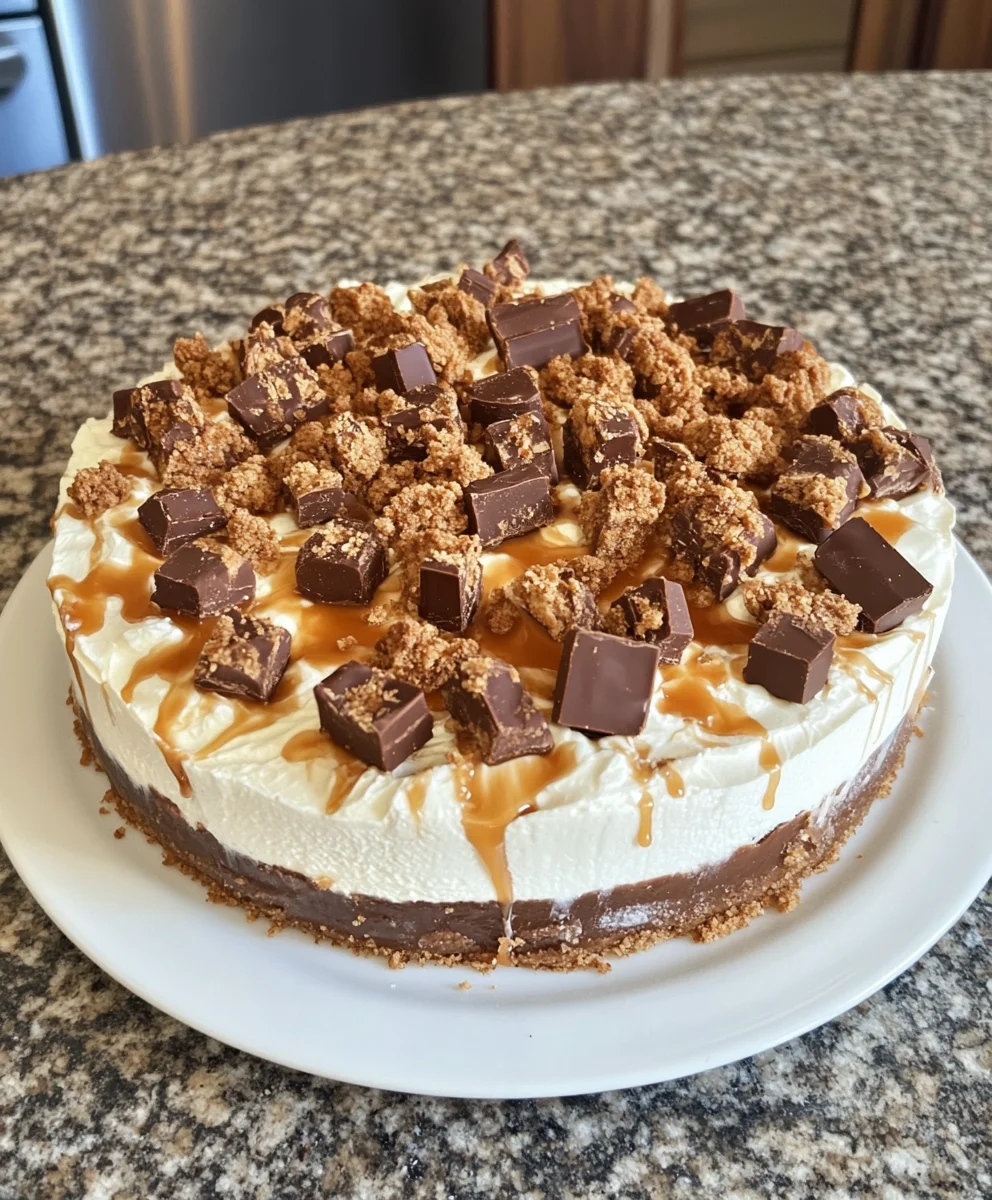 No Bake Snickers Cheesecake 26 No Bake Snickers Cheesecake