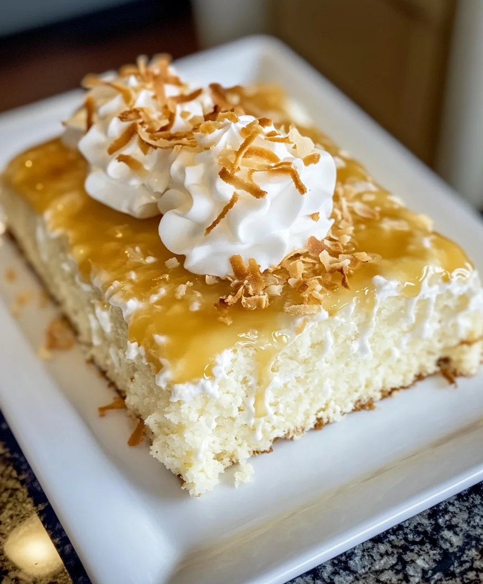 Coconut Cream Poke Cake 25 Coconut Cream Poke Cake