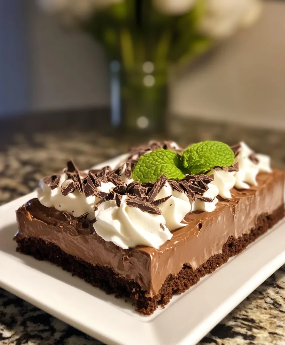 Aero Chocolate Mint Slice