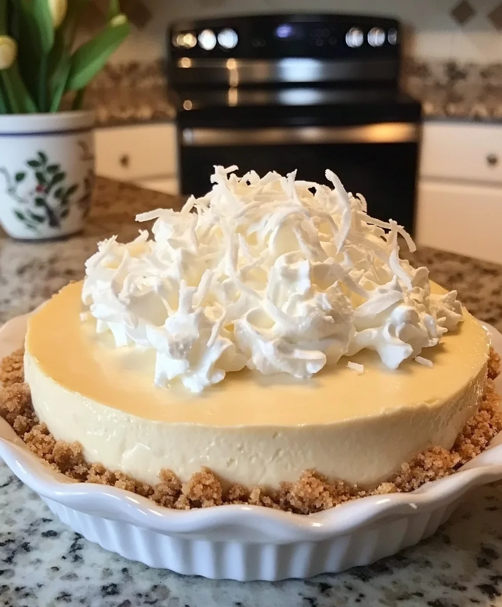 White Chocolate No-Bake Cheesecake Pie
