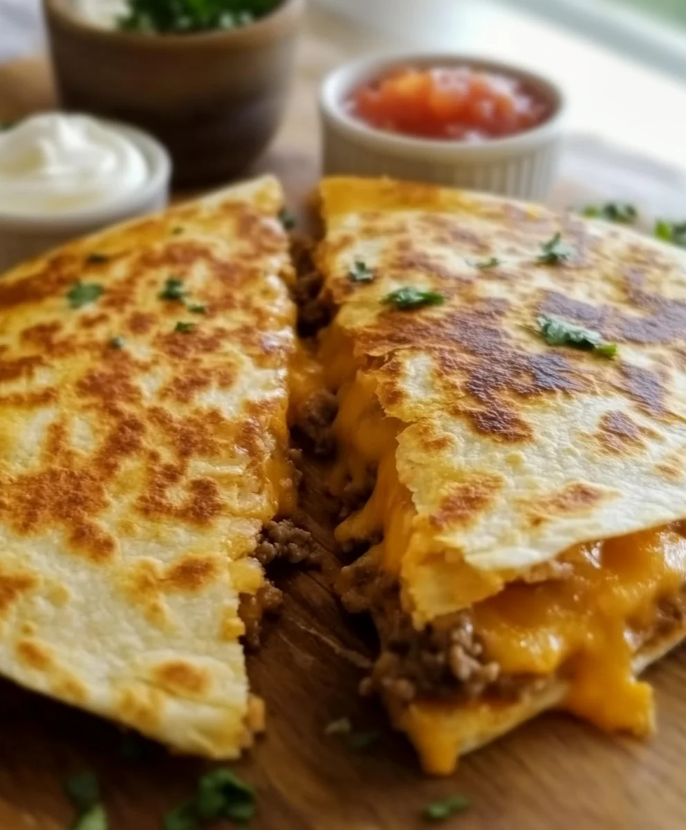 Cheesy Ground Beef Quesadillas 5 Cheesy Ground Beef Quesadillas