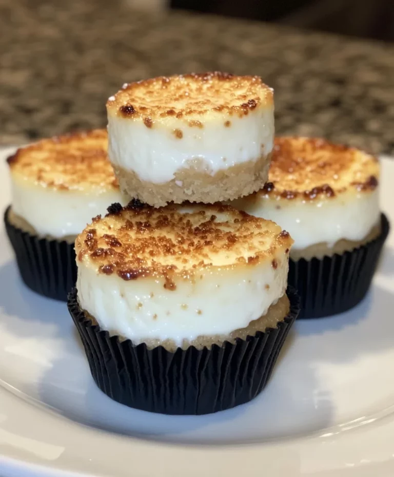 Vanilla Bean Crème Brûlée Cheesecake Cupcakes