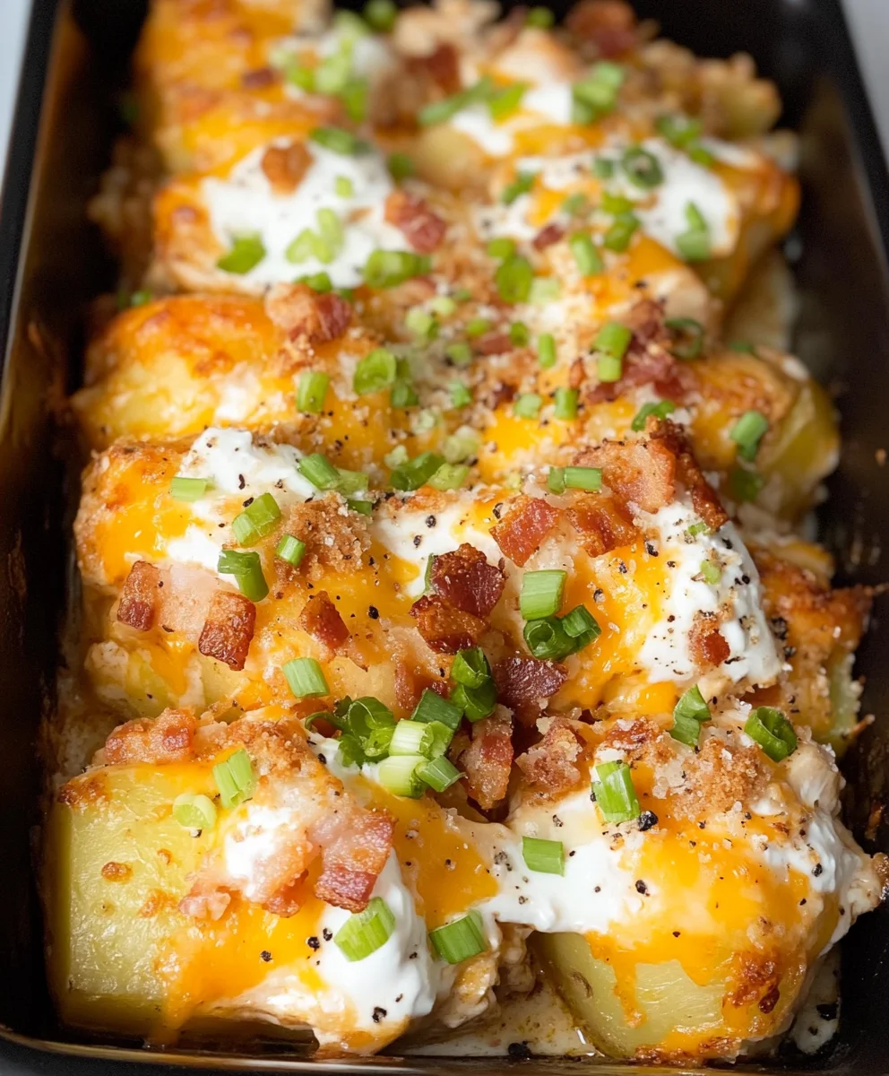 Loaded Baked Potato & Chicken Casserole