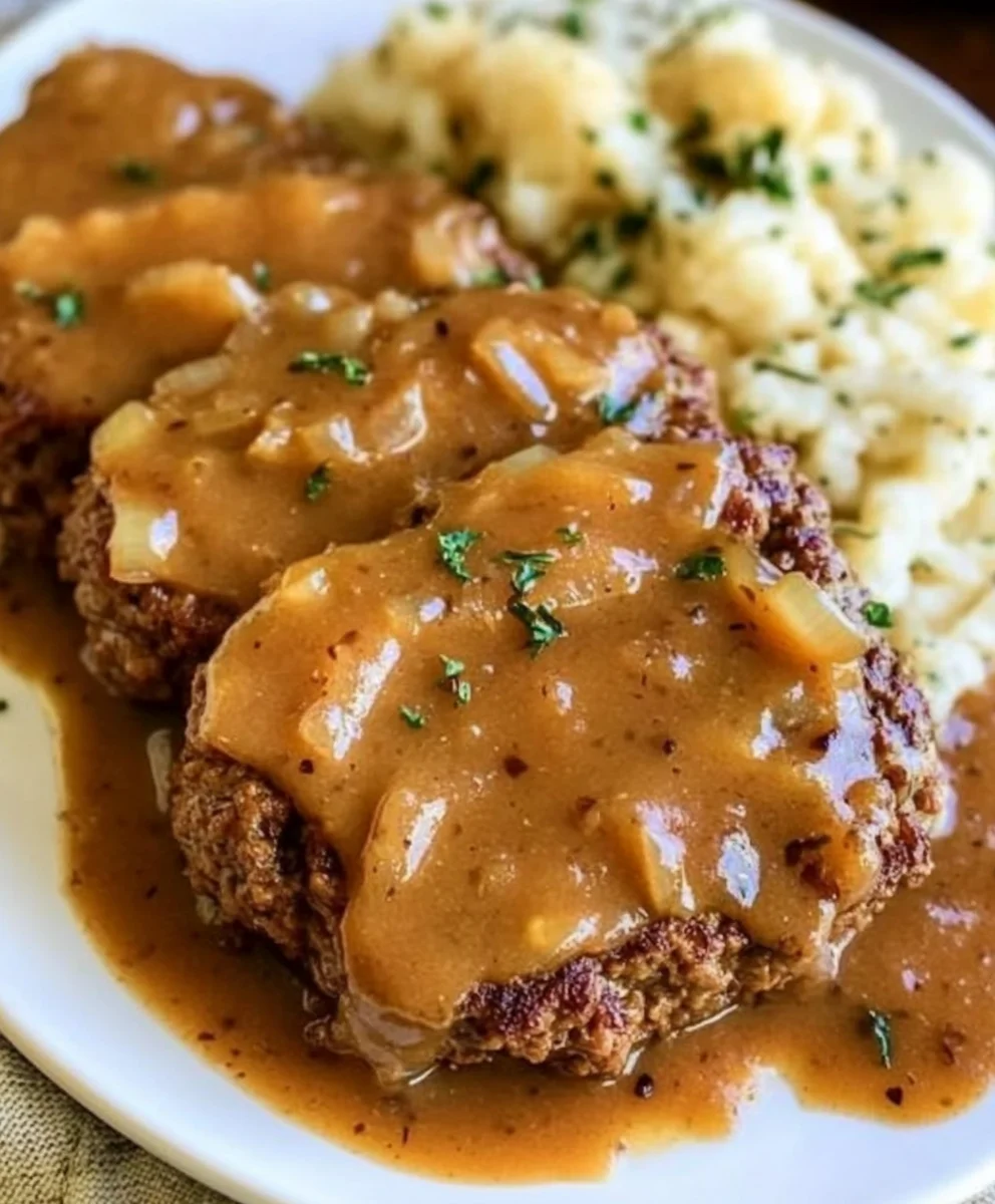 Hamburger Steaks with Onion Gravy