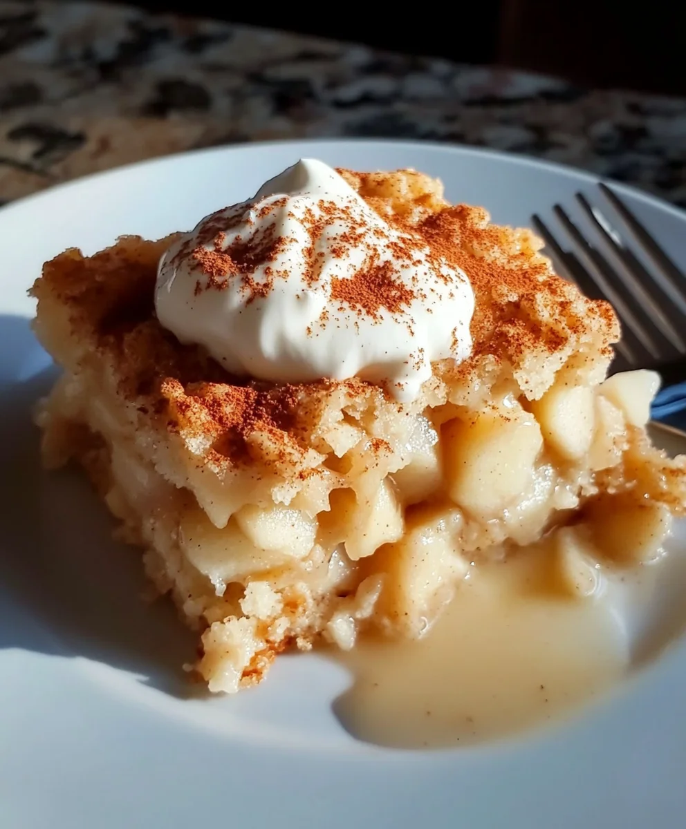 Apple Cake with Vanilla Cream Sauce