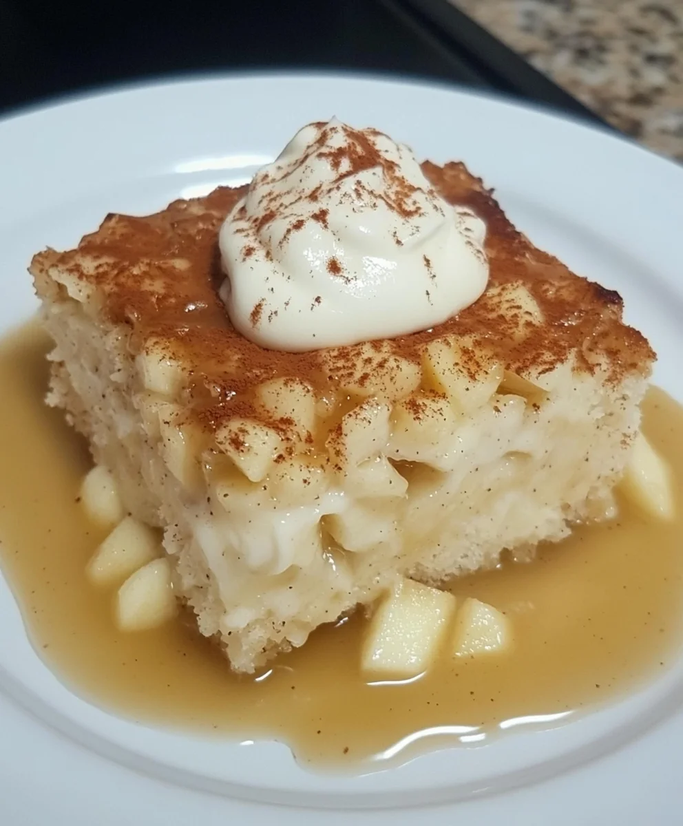 Apple Cake with Vanilla Cream Sauce 33 Apple Cake with Vanilla Cream Sauce