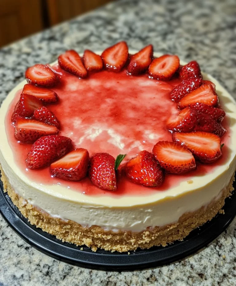 Homemade Strawberry Cheesecake