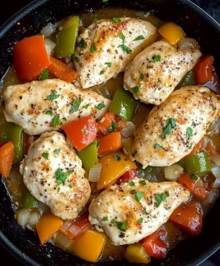 15 One-Pan Skillet Dinners That Save the Whole Weeknight 2 Chicken and Peppers Skillet Meal
