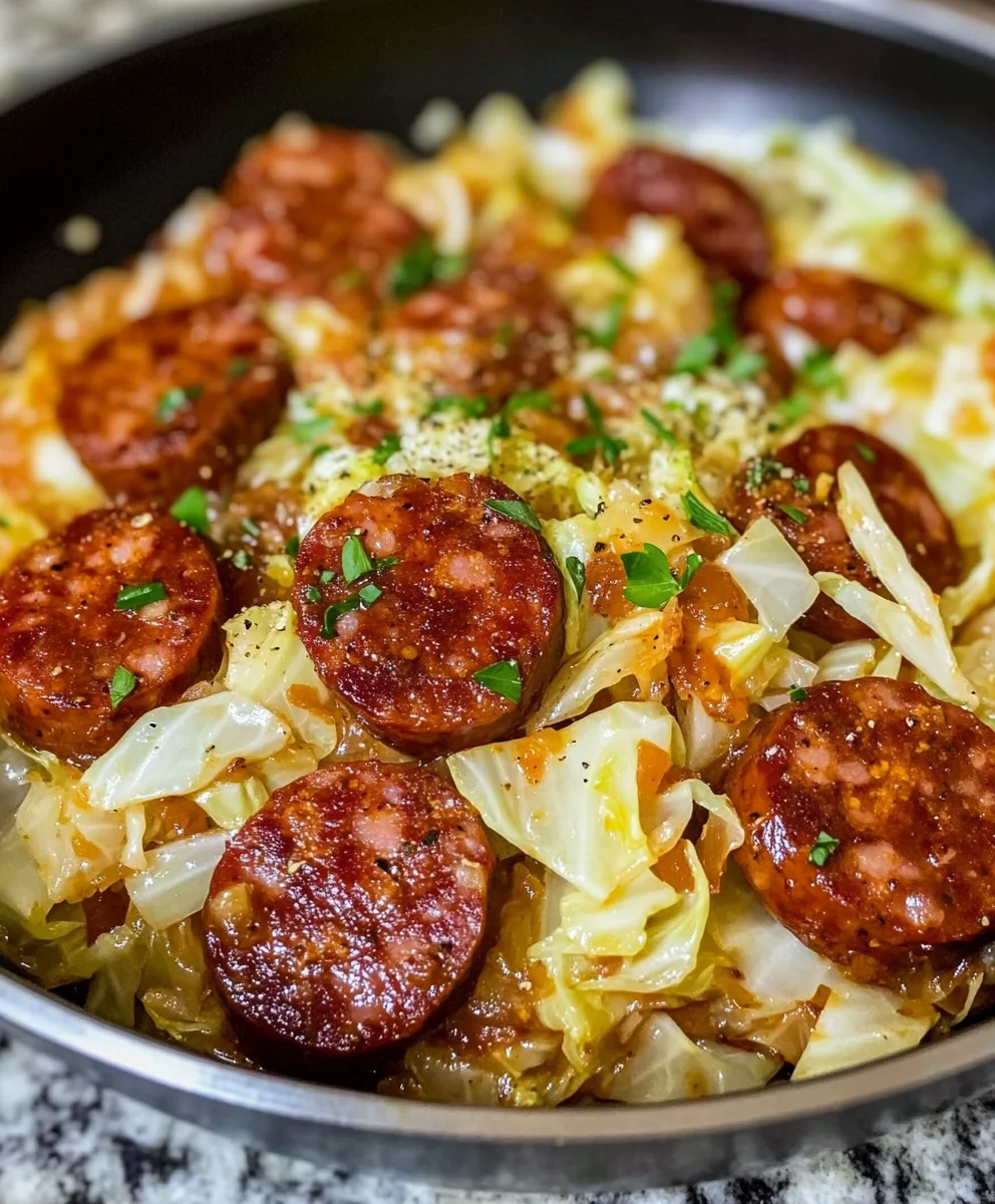 Kielbasa and Cabbage Skillet