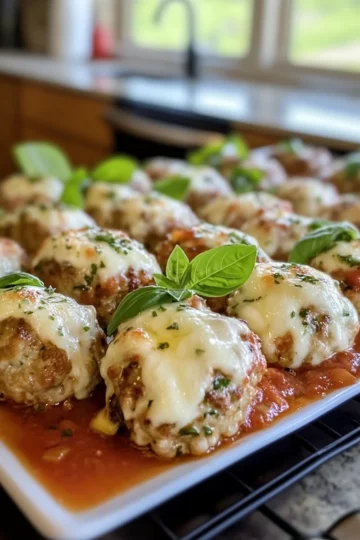Mozzarella Stuffed Meatballs