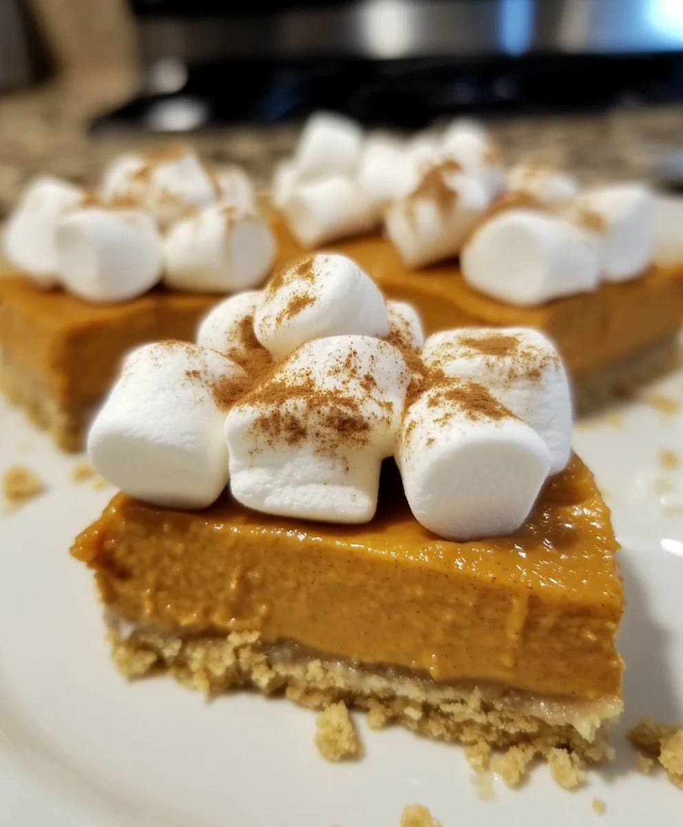 No-Bake Marshmallow Pumpkin Pie
